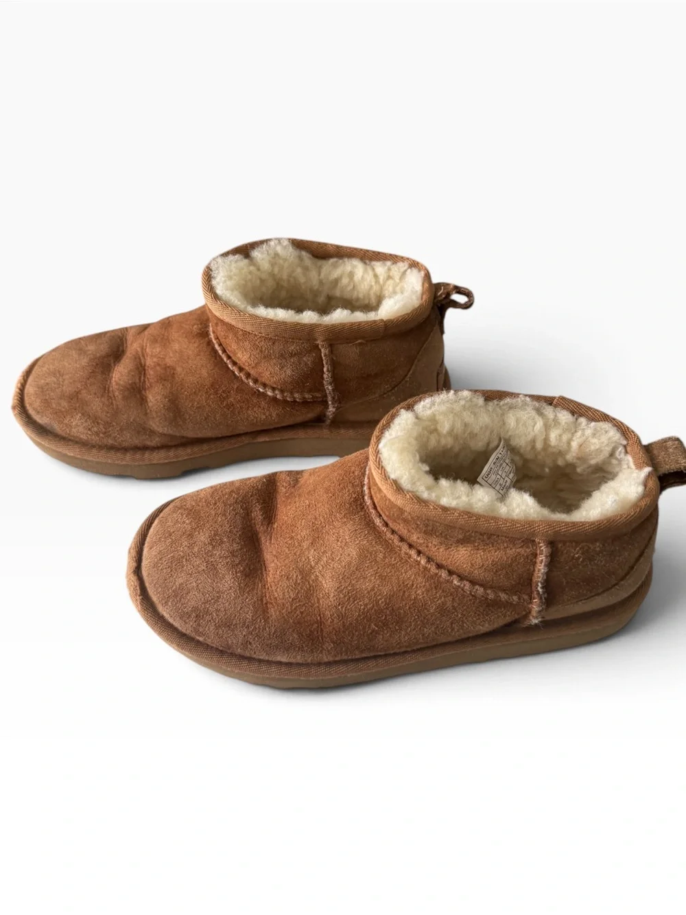 UGG Girls’ Classic Ultra Mini Boots Brown Slip-On Boots - Size 2